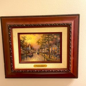 13 x10 Thomas Kinkade Hometown Morning wooden painting